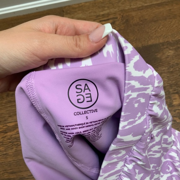 SAGE COLLECTIVE Flyer Floral Ruffle Hem Purple Skort Women’s SZ Small BRAND NEW - Picture 6 of 13